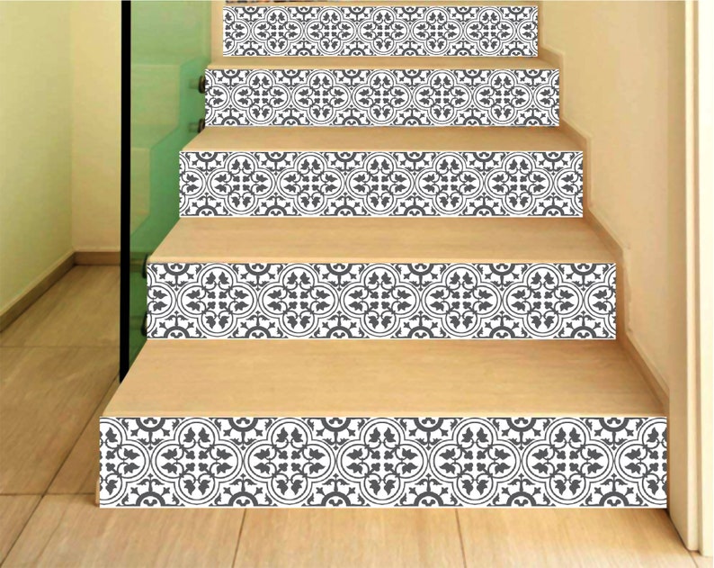 Stair Riser Decals Peel and Stick Removable Strip Self Adhesive Stair Wrap Easy to Trim Price x units / SKU 518 image 4