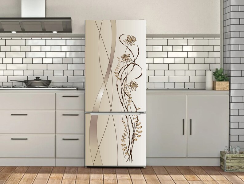 Abstract Fridge Wrap Refrigerator Decals Wallpaper Fridge Door Etsy