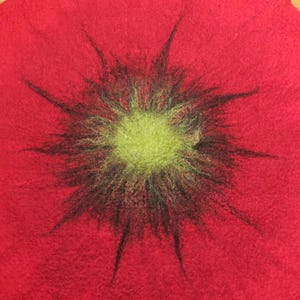 Felt blanket, poppy, altar cloth, blossom, centerpiece, table decoration, wall decoration, ritual blanket, accessories for group leaders, singing circle leaders, therapists image 4
