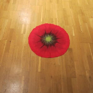 Felt blanket, poppy, altar cloth, blossom, centerpiece, table decoration, wall decoration, ritual blanket, accessories for group leaders, singing circle leaders, therapists image 3
