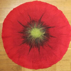Felt blanket, poppy, altar cloth, blossom, centerpiece, table decoration, wall decoration, ritual blanket, accessories for group leaders, singing circle leaders, therapists image 2