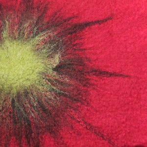 Felt blanket, poppy, altar cloth, blossom, centerpiece, table decoration, wall decoration, ritual blanket, accessories for group leaders, singing circle leaders, therapists image 1