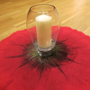 Felt blanket, poppy, altar cloth, blossom, centerpiece, table decoration, wall decoration, ritual blanket, accessories for group leaders, singing circle leaders, therapists image 8