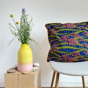 Geometric || African decorative pillowcase made from Cotton , Kitenge Pillow with zipper and tribal pattern