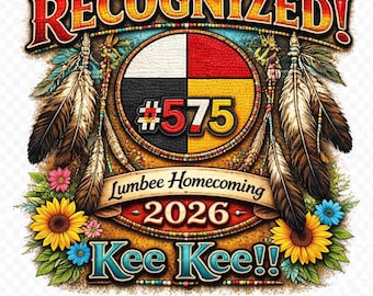 Lumbee Heimkommen 2026 PNG Design: Ureinwohner Pride Anerkennung Grafik