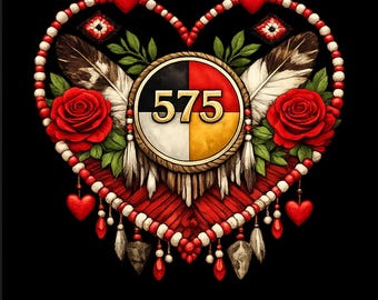 File PNG. In onore della Nazione Lumbee #575. San Valentino. Ruota della Medicina.