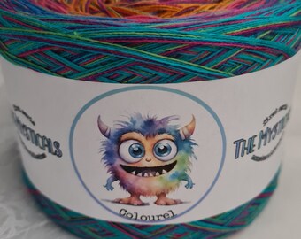 Colourel - Monsterrificakes 6 ply, The Mysticals, 50/50% cotton and acrylic yarn, ombre, gradient melange cake from Woollyccino