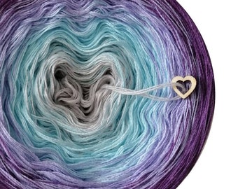 Ombreccino garen, 3 of 4 laags 50/50% katoen en acryl garen, ombre, gradiënt cake van Woollyccino