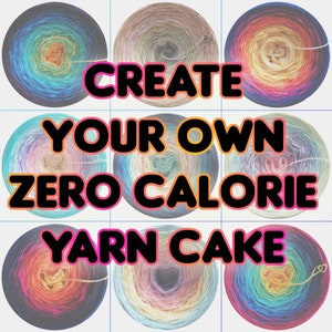 Laine ombrée DIY - créez votre propre gâteau, 3 ou 4 fils 50/50% coton et acrylique, dégradé, gâteau dégradé de Woollyccino