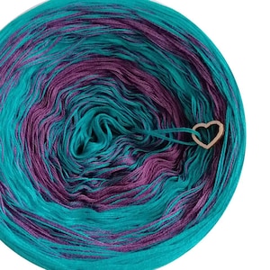 Ombreccino yarn, 3 or 4 ply 50/50% cotton and acrylic yarn, ombre, gradient cake from Woollyccino