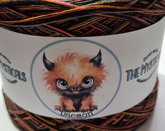 Daemon - Monsterrificakes 6 ply, The Mysticals, 50/50% cotton and acrylic yarn, ombre, gradient melange cake from Woollyccino