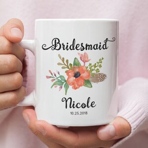 Bridesmaid Mug, Bridesmaid Gift, Bridesmaid Coffee Mug, Personalized Bridesmaid Mug, Maid of Honor Mug, Bridesmaid Mugs, Bridesmaid Proposal