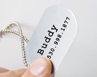 Personalized Dog Tag, Dog Tags for Dogs, Custom Dog Tags, Dog Tag, Custom Dog Tag, Dog Tag Necklace, Dog ID Tag, Pet ID Tag, Dog Name Tag