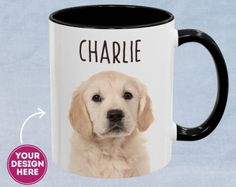 Design Your Own Mug - 11 oz White Mug - Color Handle - Rim - Custom Name Mug - Personalized Mug - Custom Mug- Custom Coffee Mug With Sayings