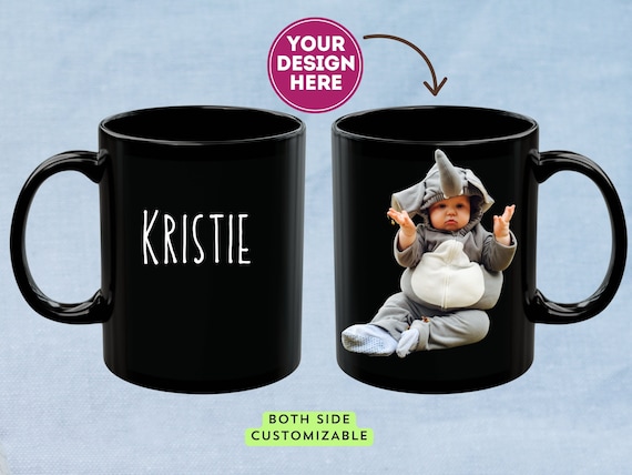 Black Coffee Mug, Personalized Coffee Mug, Black Mug, Photo Mug, Christmas  Gift, Initial Mug, 11oz Mug, 15oz Mug, Quote Mug, Logo Mug, Cup - Etsy