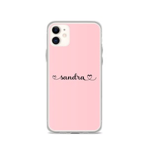 Aangepaste Eerste iPhone Case Naam iphone Case Gepersonaliseerde Phone Case Clear Monogram iPhone 12 11 X XS XR 8 7 Max Mini Pro Plus Case