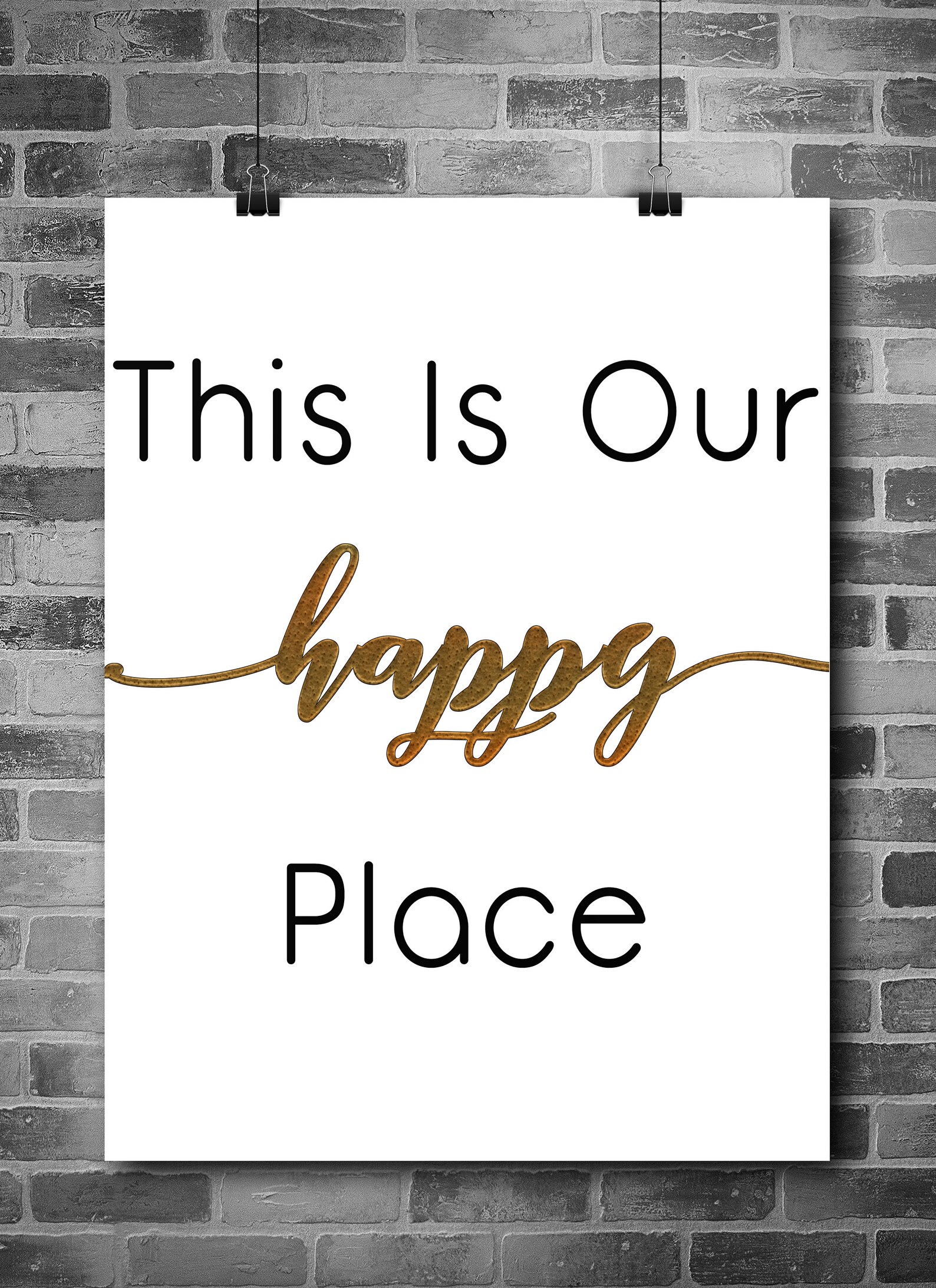This is Our Happy Place Poster Print Housewarming Gift Etsy