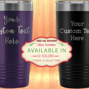 Vaso de acero inoxidable personalizado, Vaso personalizado, Vaso grabado, Vaso de café personalizado, Vaso de acero inoxidable, Vaso personalizado, Vaso personalizado imagen 1