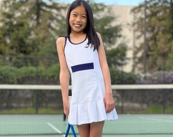 Women's White Tennis Dress, Workout Dress With Tights,tennis Gifts, Dress  for Golf, Paddle Dress - Etsy Australia