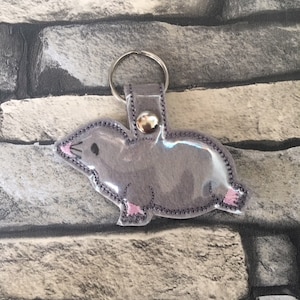 machine embroidery, mole key fob, mole, key fob, fob, 4x4 hoop, ITH, in the hoop embroidery, in the hoop