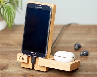 Personalised Phone Charging Stand & Storage Tray | Samsung Charging Station | Gift For Her | Gift For Him | Mum Gifts