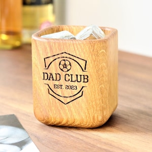 Personalised Sports Whiskey Tumbler Custom Whisky Lover Present Club Crest Badge Dad Gift Gifts For Him Birthday Gift image 2