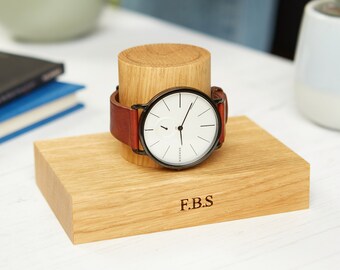 Personalized Single Watch Stand / Wedding Day Groom Gift / Personalised Watch Display Stand / Watch Holder Gift Anniversary / Gift For Him