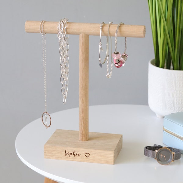 Personalised Single Jewellery Stand / Jewelry Tree