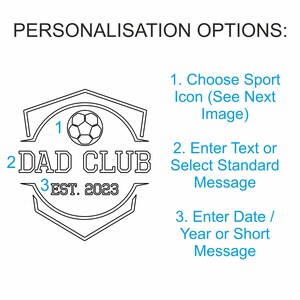 Personalised Sports Whiskey Tumbler Custom Whisky Lover Present Club Crest Badge Dad Gift Gifts For Him Birthday Gift image 4