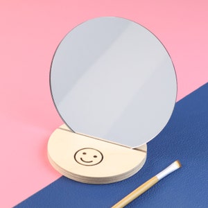 Miroir compact personnalisé Smiley avec message secret