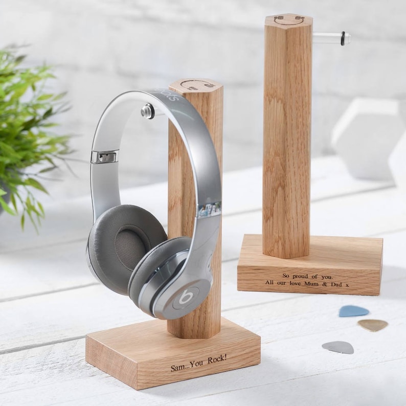 Personalised Headphone Stand / Headset Stand Holder / Dad Gift / Music Lover / Teen gift / Gamer Gift / Headset Hanger / Gifts for Teenagers 