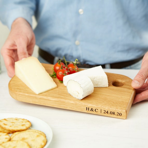 Personalised Oak Serving Board, Engraved Charcuterie Platter