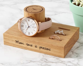 Ladies Ring and Watch Stand / Jewelry Storage / Personalised Gift for Her / Ring Storage / Sister Gift / Mother's Day Gift / Daughter Gift