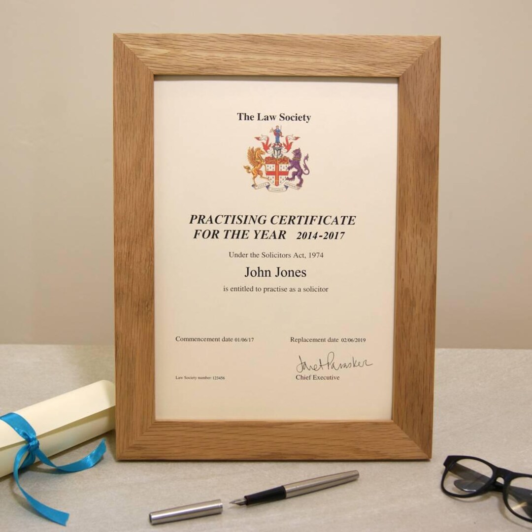 Solid Oak A4 Graduation Certificate or Picture Frame - Etsy