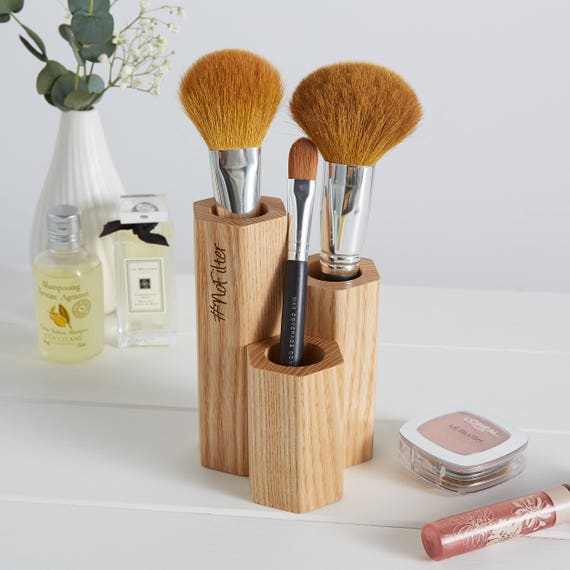 Porte-brosse de maquillage personnalisé, pot de brosse, rangement