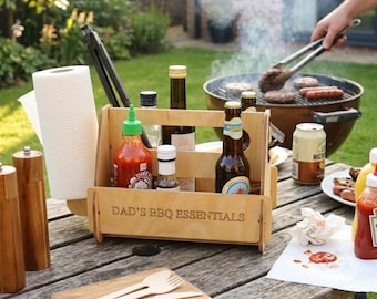 Cesta portátil personalizada para barbacoa con abridor de botellas