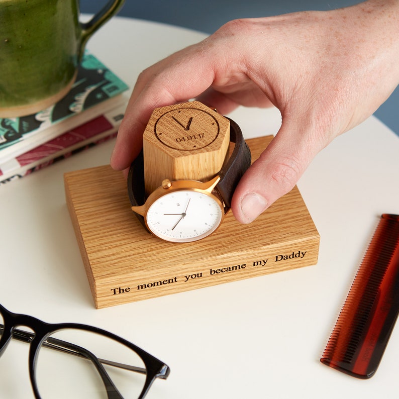 Personalised Date and Time Wedding Watch Stand / Gift For Him Etsy