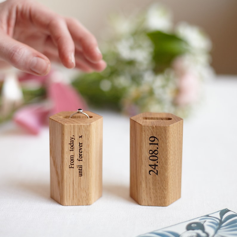 Personalised Ring Holder / Wedding Ring Stand / Ring Display Etsy UK