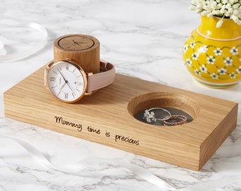 Personalised Ladies Wooden Jewellery Stand / Personalized Gift For Her / Watch Storage / Jewelry Display Tray / Gifts for Mum