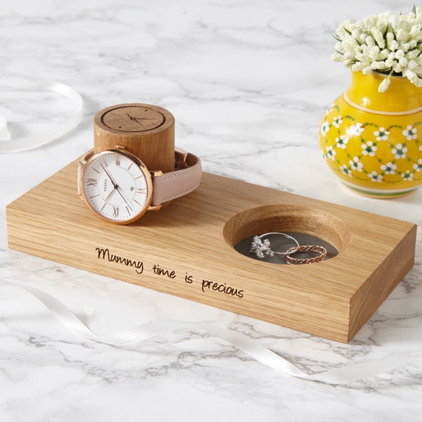 Personalised Ladies Wooden Jewellery Stand / Personalized Gift For Her / Watch Storage / Jewelry Display Tray / Gifts for Mum