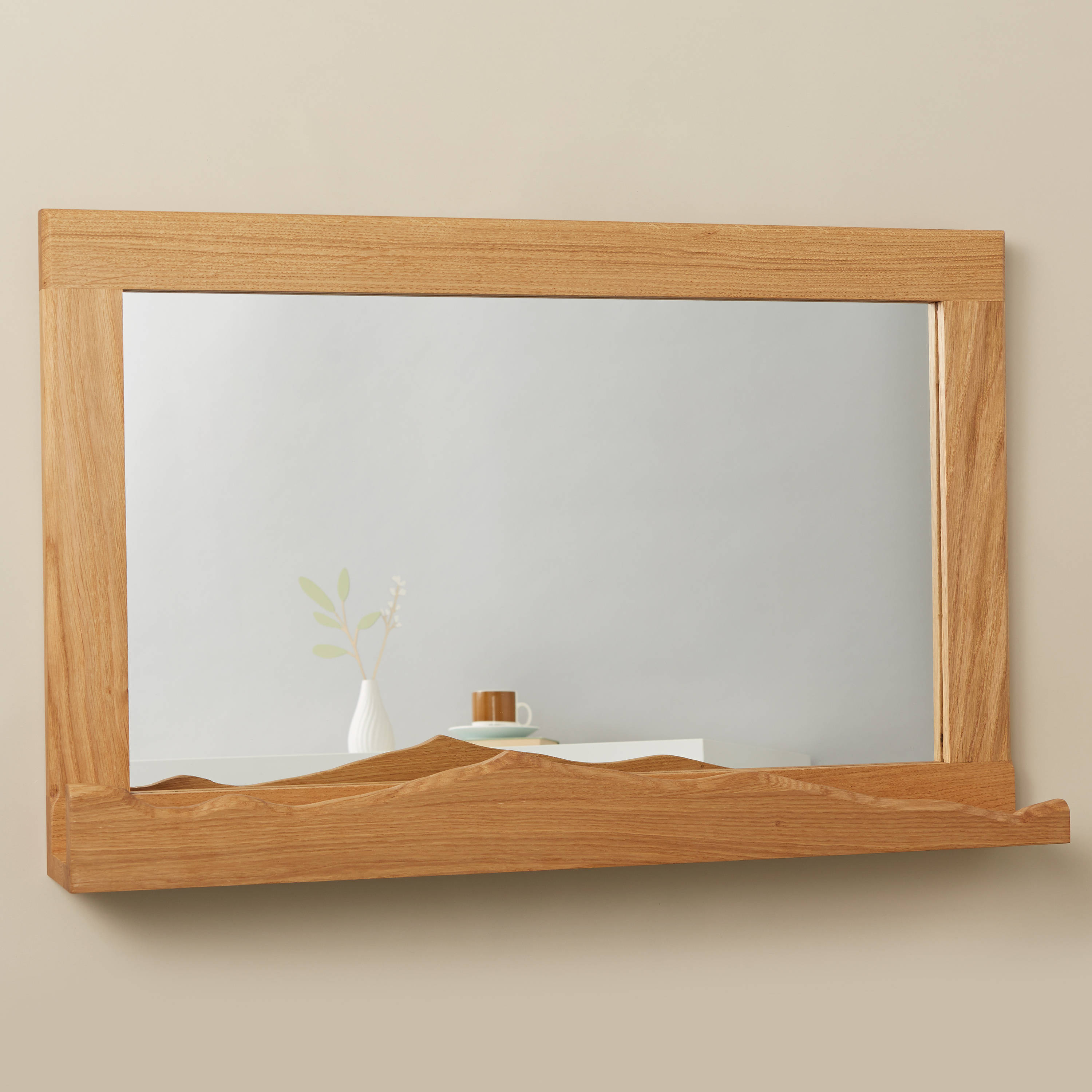 Oak Mountain Mirror With Shelf / Hallway Mirror / Mirror With - Etsy UK