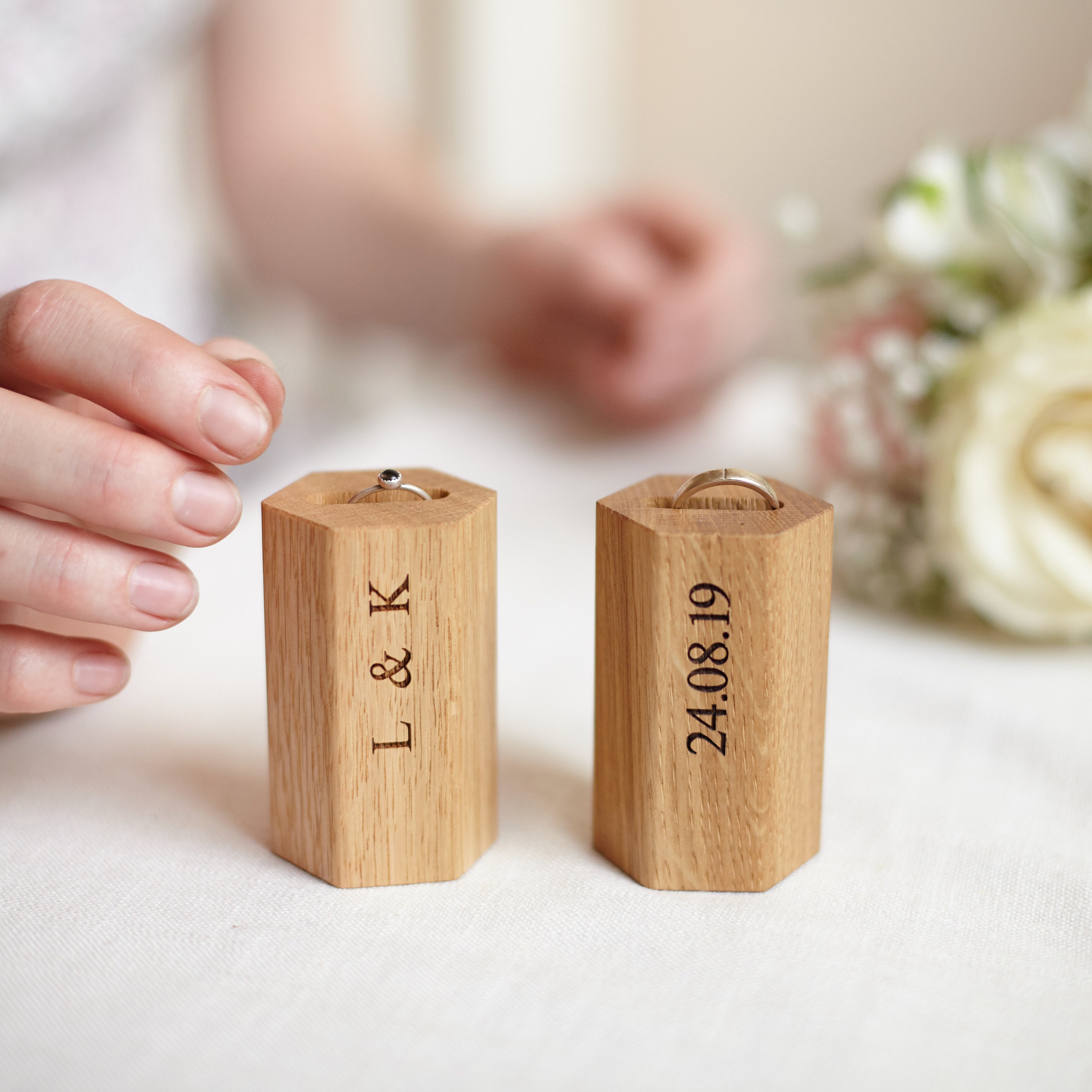 Personalised Ring Holder / Wedding Ring Stand / Ring Display Etsy UK