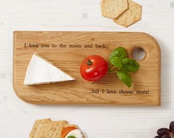 Personalised Solid Oak Chopping Board / Personalized Cutting Board / Cheese Server / Platter / Gift For Couples / Food Gifts