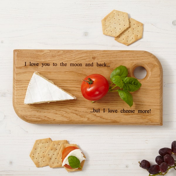 Personalised Solid Oak Chopping Board / Personalized Cutting Board / Cheese Server / Platter / Gift For Couples / Food Gifts