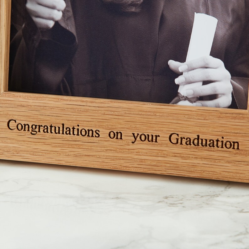 Personalised Graduation Photo Picture Frame in Oak / Etsy UK