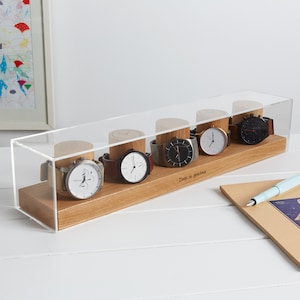 Watch Stand for Five Watches / Oak Watch Storage / Gifts for Men / Personalised Gift for Dad / Watch Holder / Gift for Him / Anniversary Yes Please