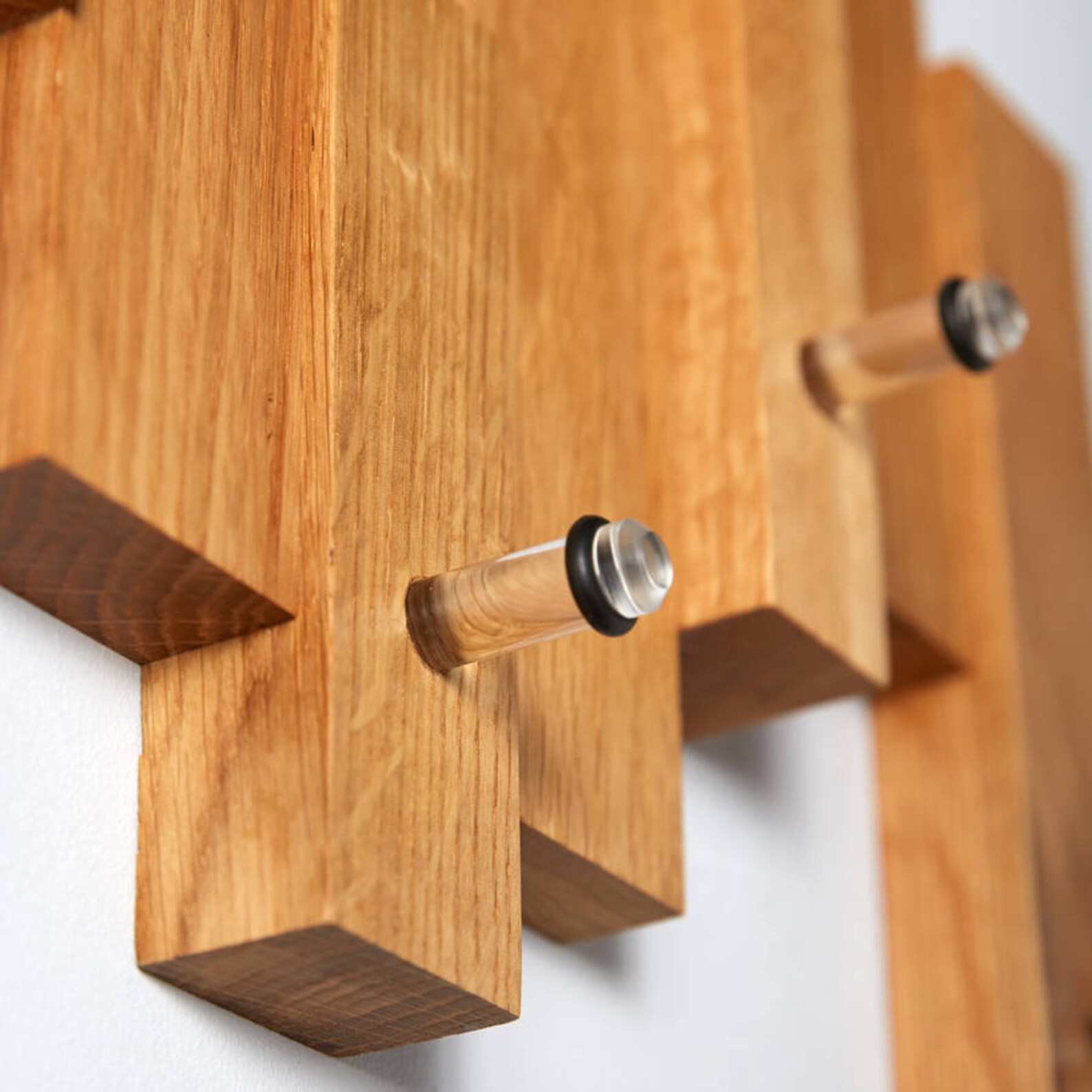 Oak Blocks Coat and Key Rack / Personalised Coat Rack / House Etsy