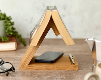 Solid Oak Bookrest - Wooden Book Holder Stand