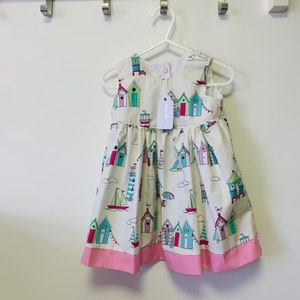 Beach Hut Cotton Baby Dress: Sleeveless Summer Toddler Outfit