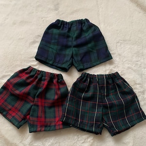 Baby tartan shorts, toddler tartan shorts, baby wedding shorts, toddler wedding shorts, baby tartan, baby baptism shorts, baby plaid shorts